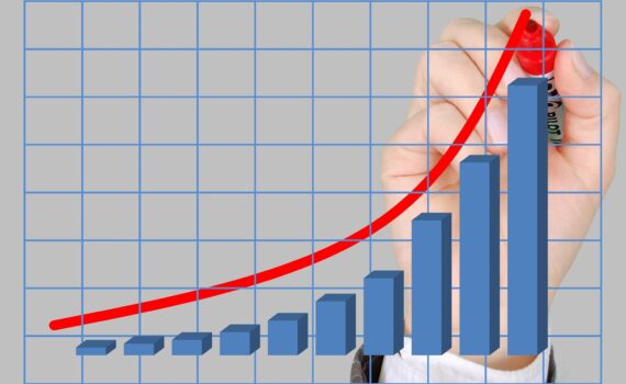 Chart showing financial growth for a business who has invested in IT management