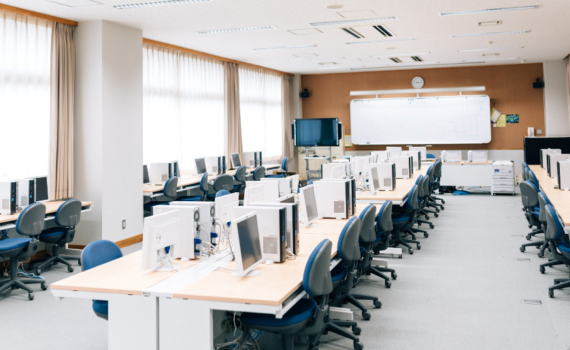 An image of a school IT room representing how IT systems help schools save money