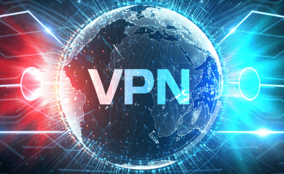 The world with VPN initials protecting the network security and internet privacy encryption concept.