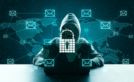 A graphic of a hacker which emphasises the importance of ransomware and malware for SMEs