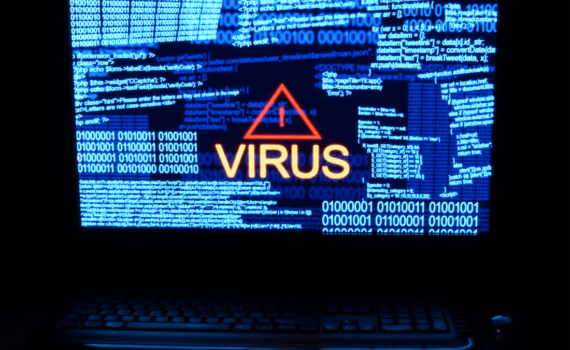 A computer showing that it has a virus, showing how vital virus protection is.